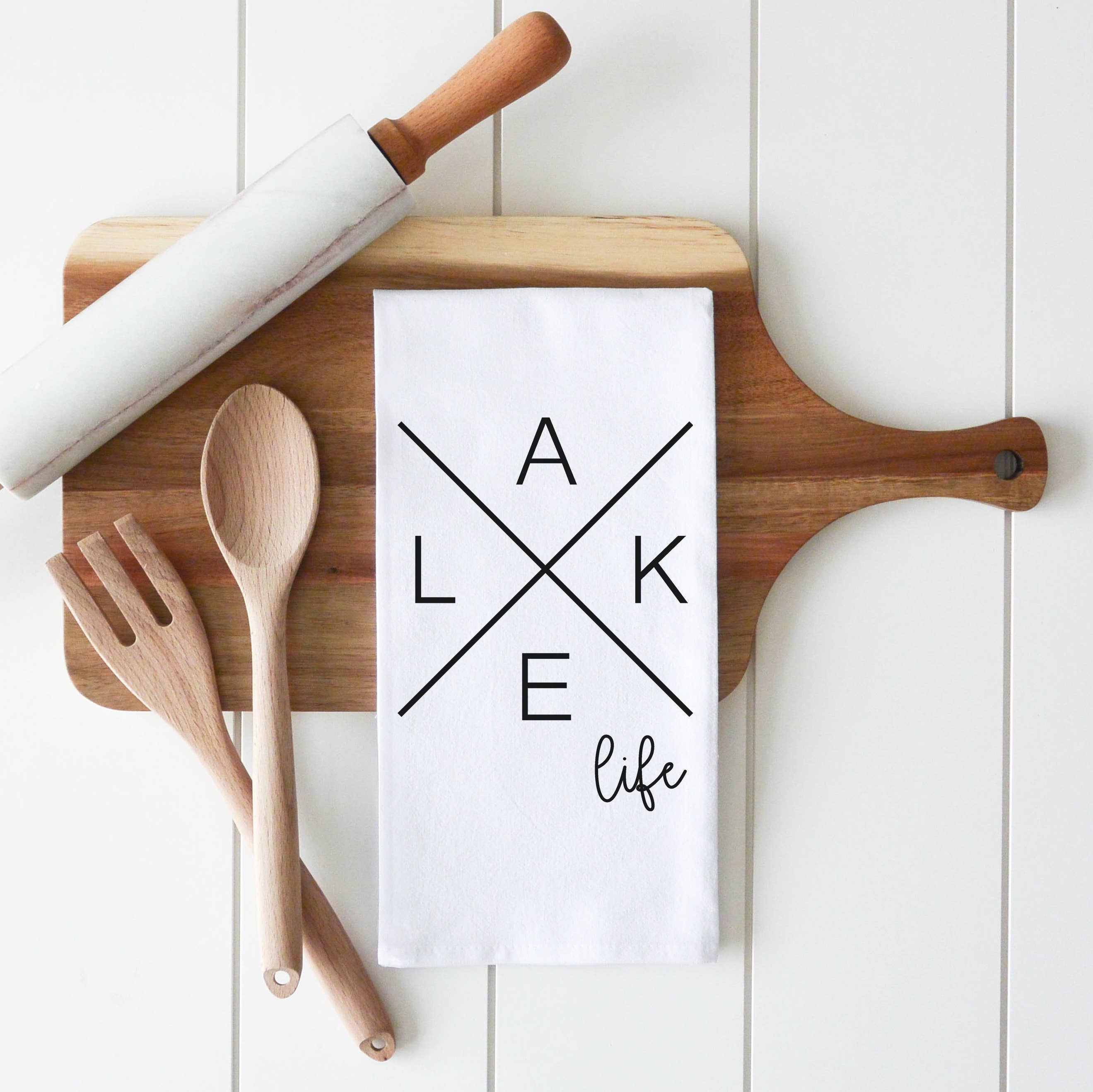 Lake Life Tea Towel