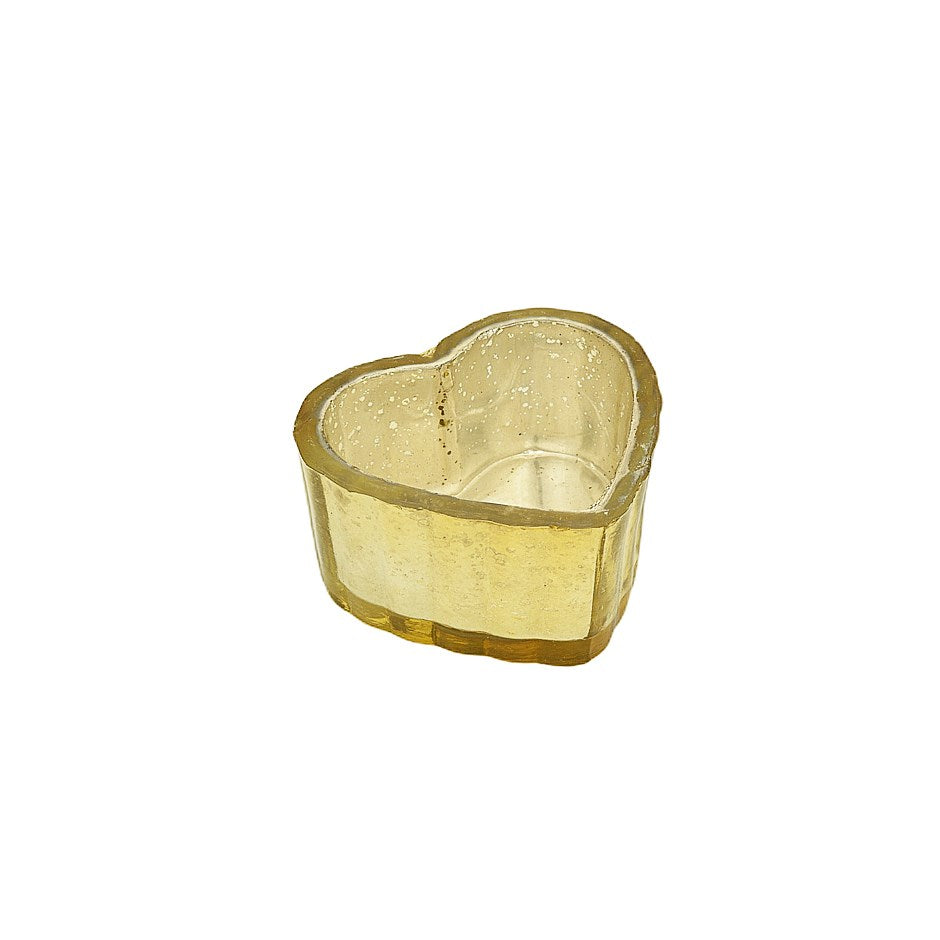 Dazzle Heart Candleholder Golden - by Rosha