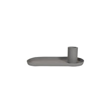 Load image into Gallery viewer, Pearl tray candleholder grey
