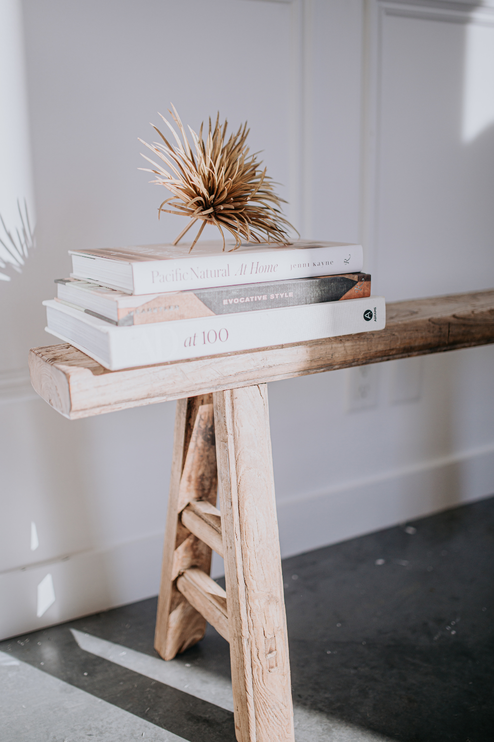 Bench Skinny Wooden Stool Reclaimed Elm Wood