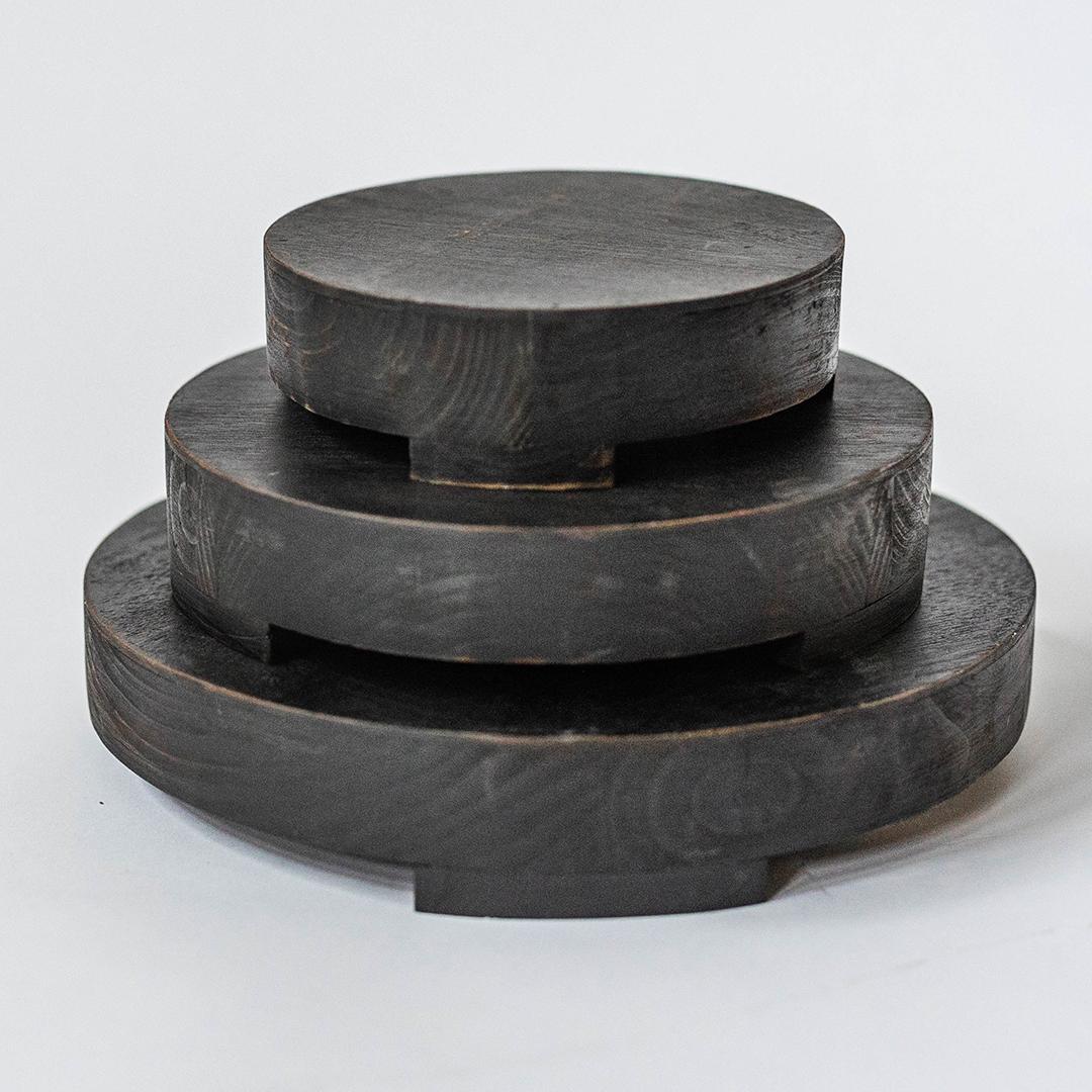 Wooden Flower Stand, Set of 3