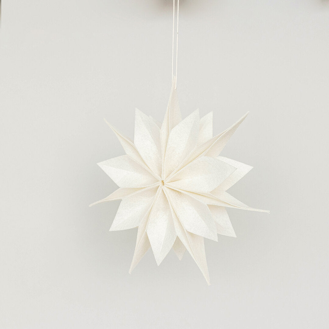 Fabric Snowflake, White, Large
