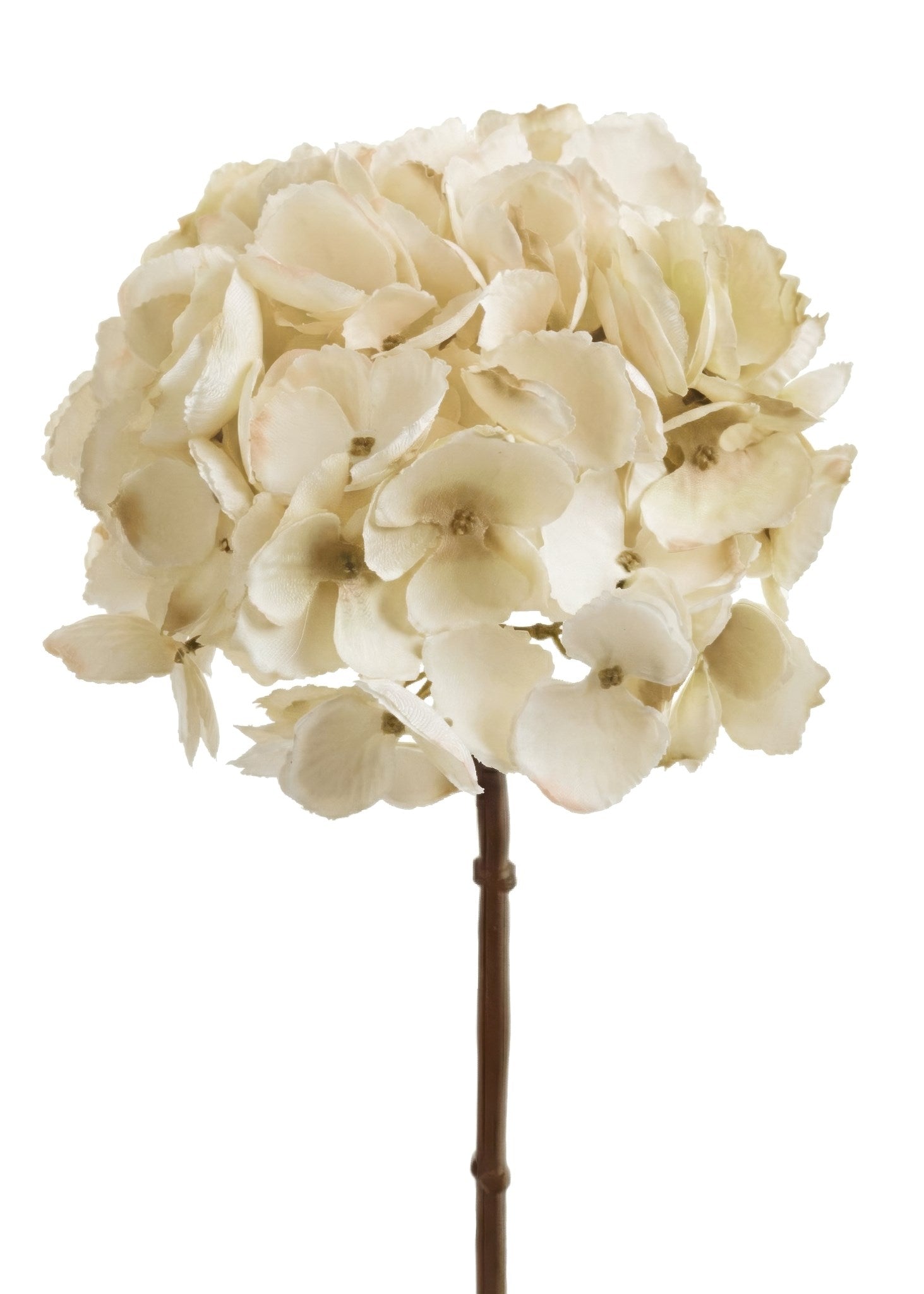 HYDRANGEA STEM FAUX FLOWER CREAM 19"