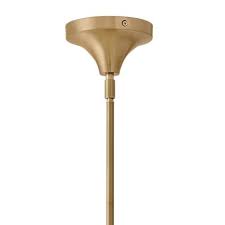 Gold pendant light fixture on a white background