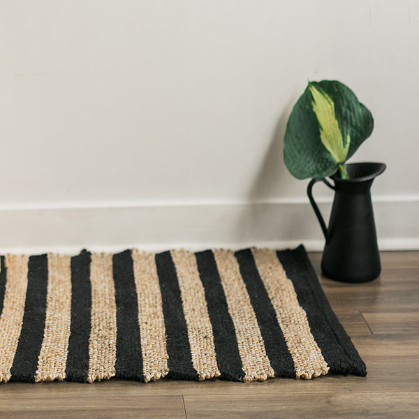 2' x 3' Jute and Cotton Rug