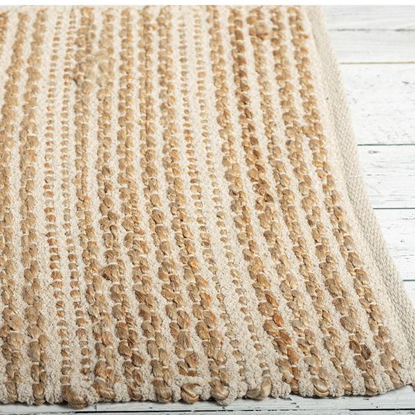 2' x 3' Jute and Cotton Rug, Small
