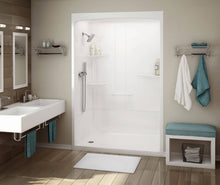 Load image into Gallery viewer, Allia Acrylic Alcove Center Drain One-Piece Shower in White
