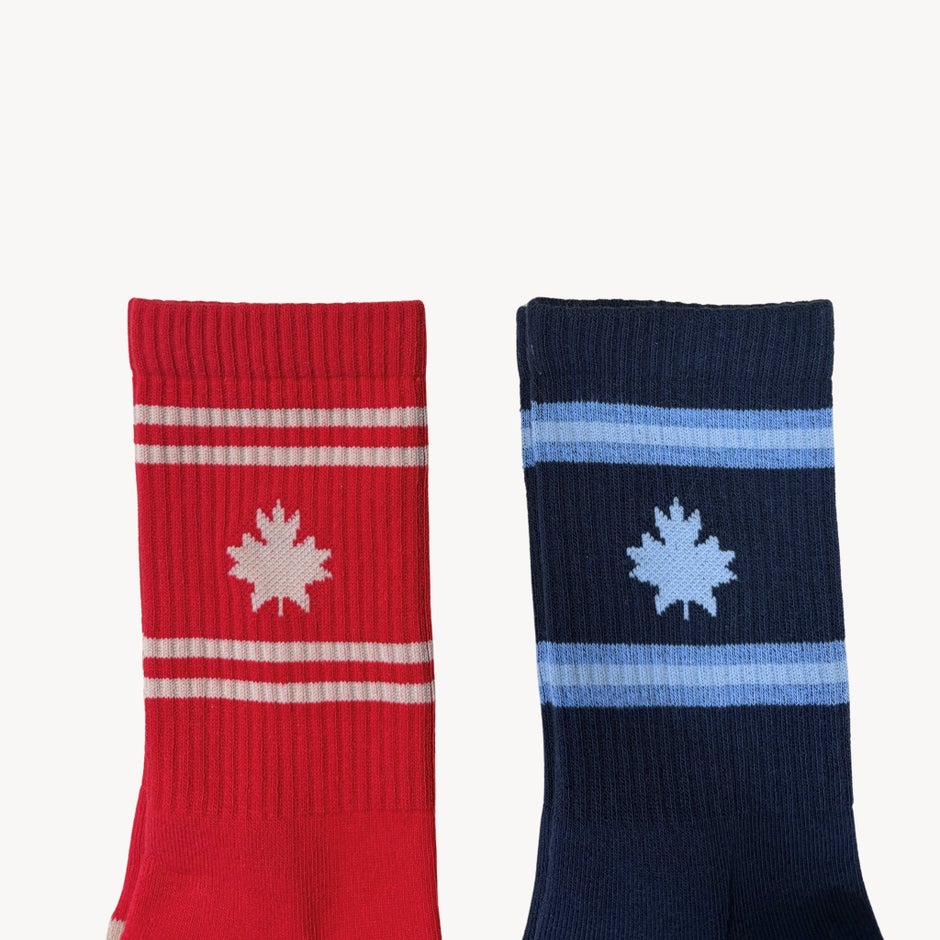 Pima Socks - Pack of 2 - Canadian Varsity (2 Sizes)