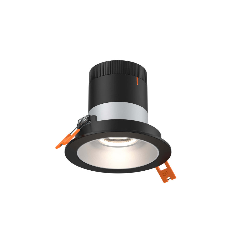 3in Modular Downlight, 5CCT, 20 Degree Beam Angle, Regressed, Alzak, Black Trim
