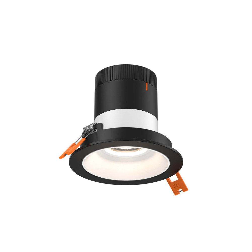 3in Modular Downlight, 5CCT, 35 Degree Beam Angle, Regressed, White, Black Trim
