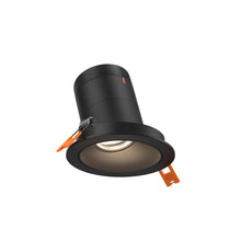 Load image into Gallery viewer, 3in Modular Downlight, 5CCT, 60 Degree Beam Angle, Slope Ceiling, Black, Black Trim
