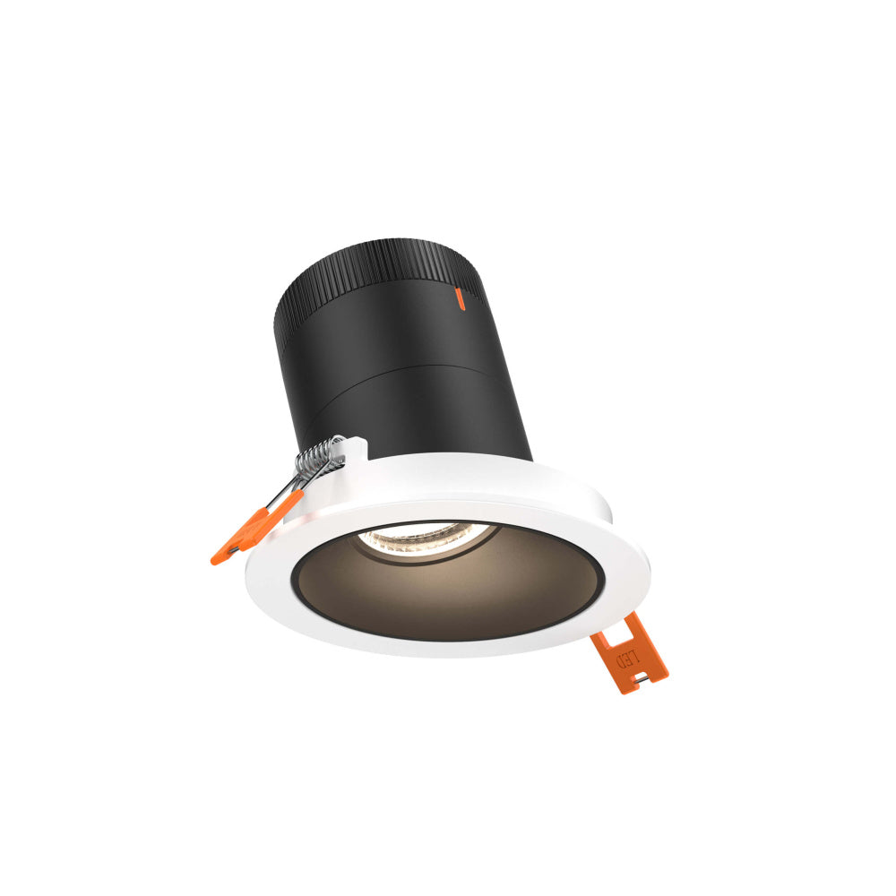 3in Modular Downlight, 5CCT, 20 Degree Beam Angle, Slope Ceiling, Black, White Trim
