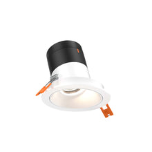 Load image into Gallery viewer, 3in Modular Downlight, 5CCT, 20 Degree Beam Angle, Slope Ceiling, White, White Trim
