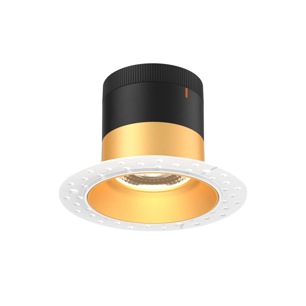 4in Modular Downlight, 5CCT, 60 Degree Beam Angle, Regressed, Gold, Trimless