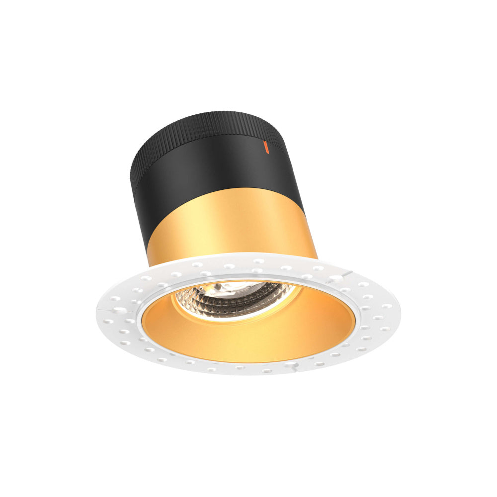 4in Modular Downlight, 5CCT, 20 Degree Beam Angle, Slope Ceiling, Gold, Trimless