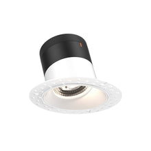 Load image into Gallery viewer, 4in Modular Downlight, 5CCT, 20 Degree Beam Angle, Slope Ceiling, White, Trimless
