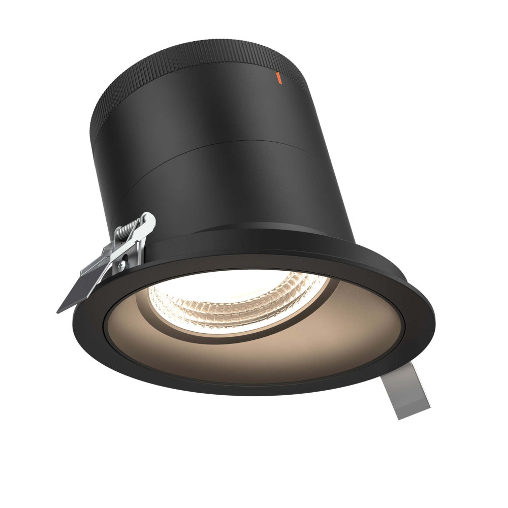 6in Modular Downlight, 5CCT, 60 Degree Beam Angle, Slope Ceiling, Black, Black Trim