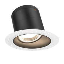 Load image into Gallery viewer, 6in Modular Downlight, 5CCT, 35 Degree Beam Angle, Slope Ceiling, Black, Trimless
