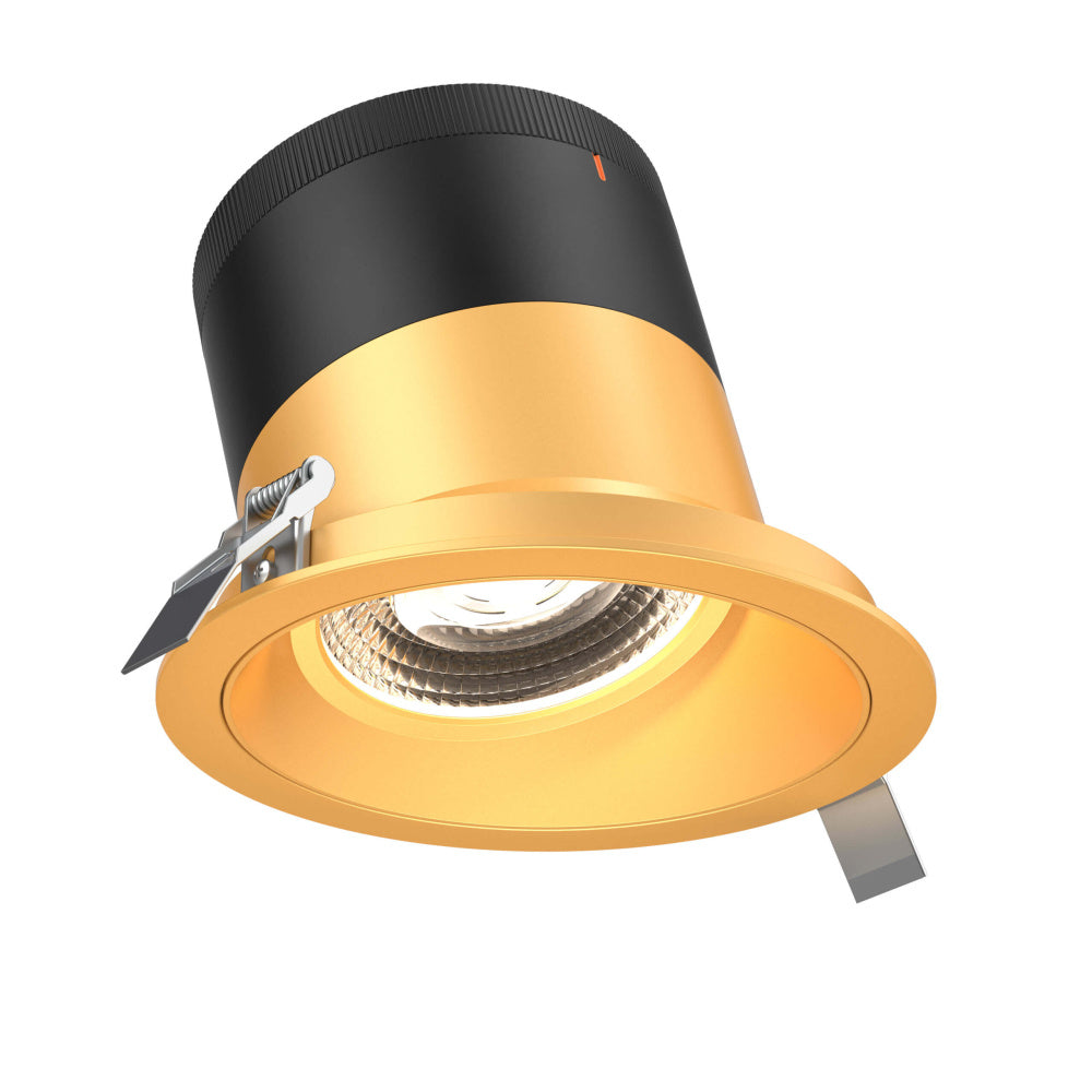 6in Modular Downlight, 5CCT, 60 Degree Beam Angle, Slope Ceiling, Gold, Gold Trim