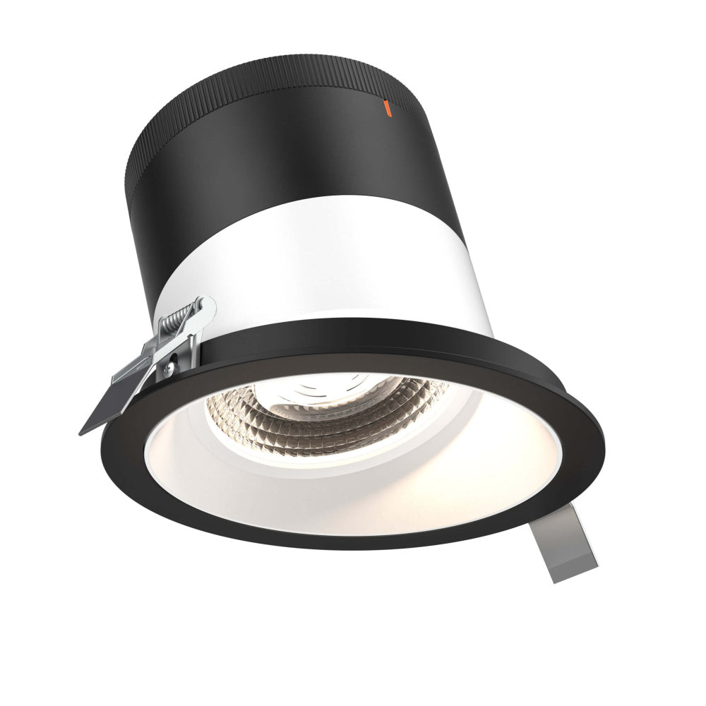 6in Modular Downlight, 5CCT, 35 Degree Beam Angle, Slope Ceiling, White, Black Trim