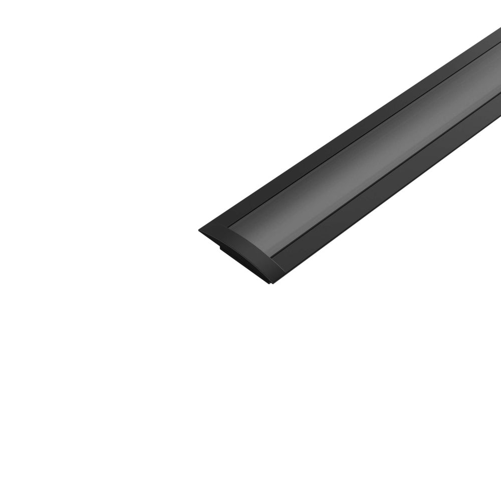 3ft Aluminum Extrusion Recessed - Black