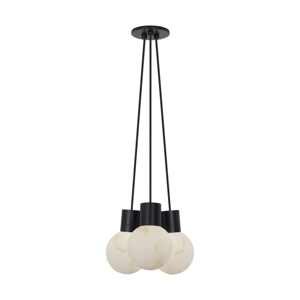 Mina Alabaster 3-Light Small Chandelier