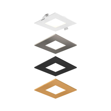 4 Inch Square LED Recessed Panel Light With Multi Trim