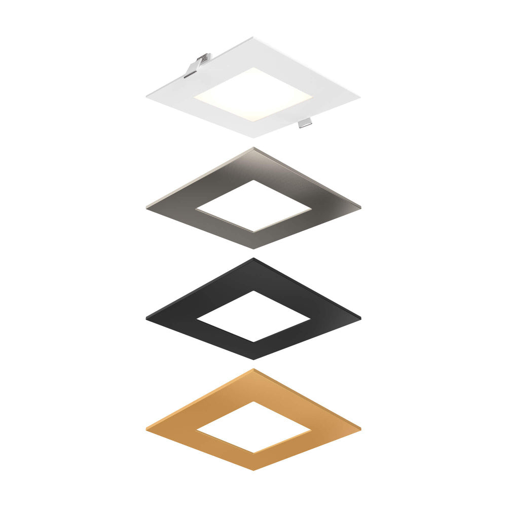 Recessed square panel light with included trims - universal 120V-347V, 0-10V dimming