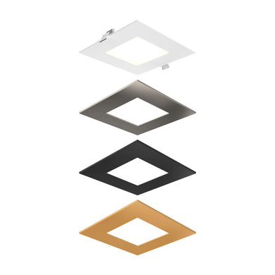 6 Inch Square LED Recessed Panel Light With Multi Trim