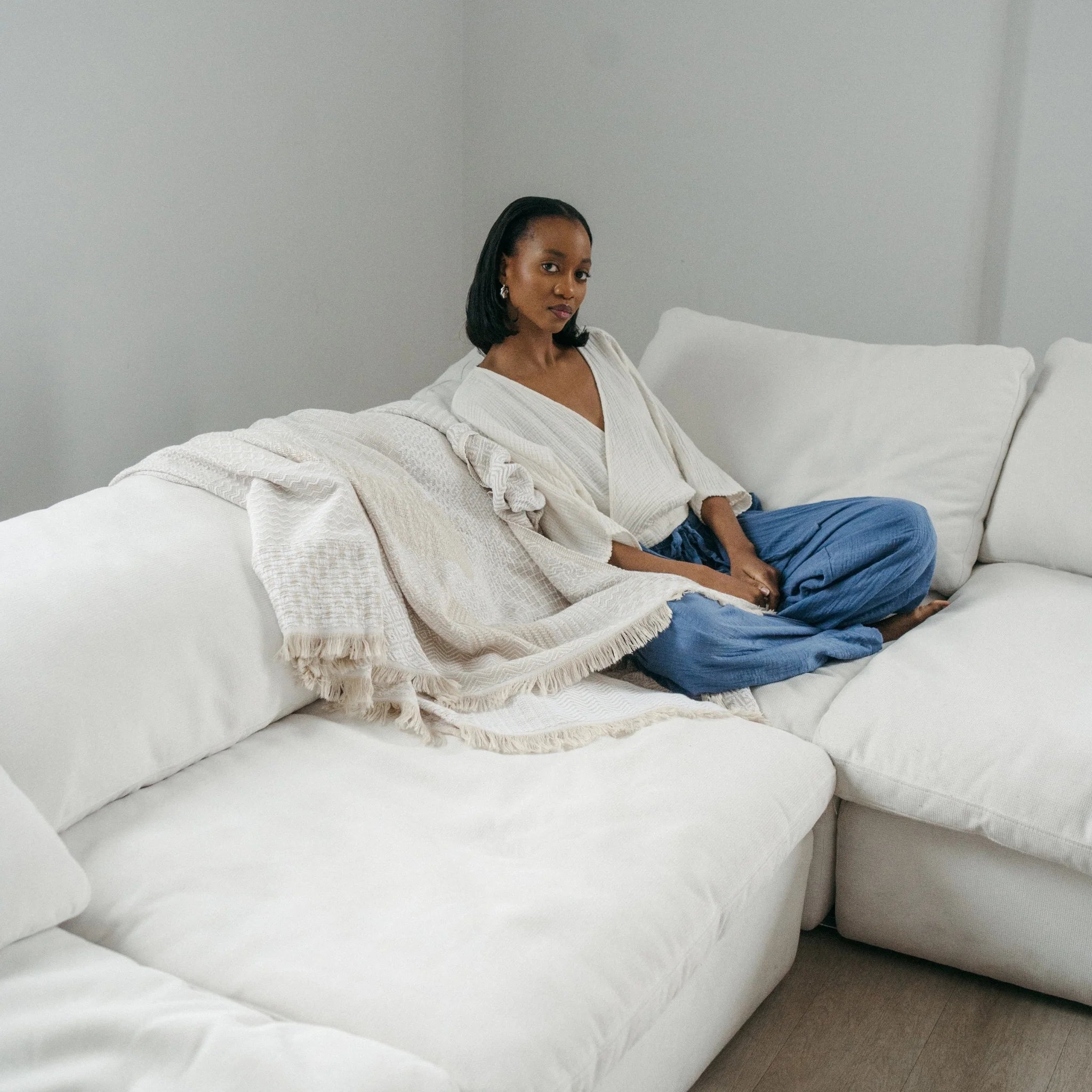 Throw - Medley - White/Beige