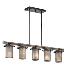Load image into Gallery viewer, Ahrendale 5 Light Linear Chandelier in Anvil Iron
