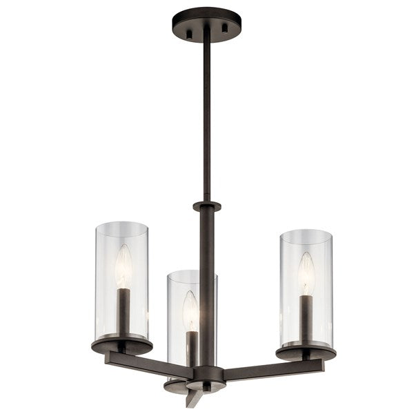 Crosby 3 Light Convertible Chandelier (4 Finishes)