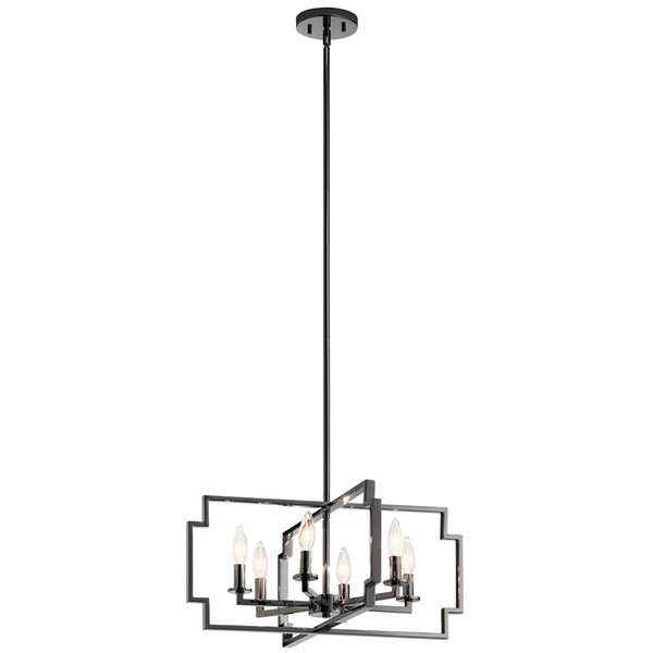 Downtown Deco Convertible Chandelier (2 Finishes)