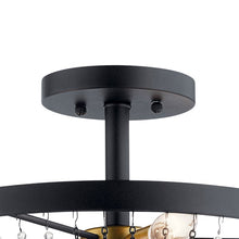 Load image into Gallery viewer, Alexia Semi Flush in Textured Black
