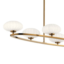 Load image into Gallery viewer, Pim™ 39&quot; 6 Light Oval Chandelier with Satin Etched Cased Opal Glass (2 Finishes)
