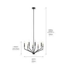 Load image into Gallery viewer, Armand 26&quot; Chandelier in Black
