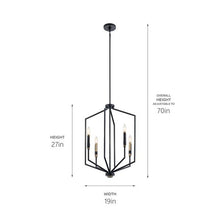 Load image into Gallery viewer, Armand 27&quot; Foyer Pendant in Black
