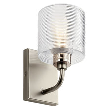 Load image into Gallery viewer, Harvan Wall Sconce with Clear Ribbed Glass (2 Finishes)
