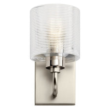 Load image into Gallery viewer, Harvan Wall Sconce with Clear Ribbed Glass (2 Finishes)
