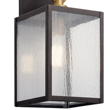 Load image into Gallery viewer, Lahden™ 12&quot; Outdoor Wall Light (Clear Seeded Glass Weathered Zinc)
