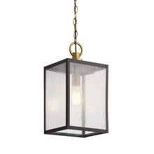 Load image into Gallery viewer, Lahden™ 17.25&quot; Outdoor Convertible Pendant/Semi Flush with Clear Seeded Glass Weathered Zinc
