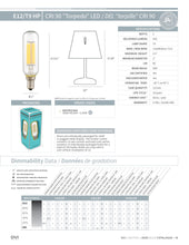 Load image into Gallery viewer, E12/T9- Clear CRI 90 &quot;Torpedo&quot; LED Bulb
