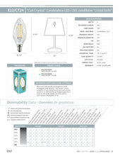Load image into Gallery viewer, E12/CT24- &quot;Cut Crystal &quot;Candelabra LED Bulb
