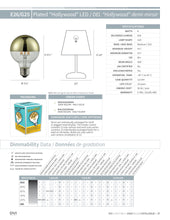 Load image into Gallery viewer, E26/G25- Gold Plated &quot;Hollywood&quot; LED Bulb

