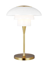 Load image into Gallery viewer, Rossie Table Lamp in Burnished Brass
