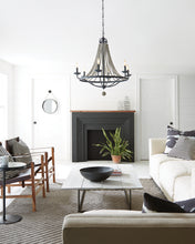 Load image into Gallery viewer, Nori Large Chandelier in Dark Weathered Zinc
