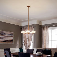 Load image into Gallery viewer, Pim™ 40&quot; 5 Light Round Chandelier with Satin Etched Cased Opal Glass (2 Finishes)
