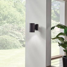 Load image into Gallery viewer, Cylinder 7&quot; Exterior Wall Sconce (Black)

