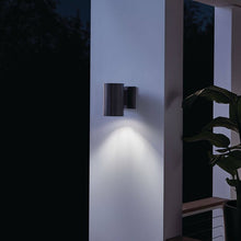 Load image into Gallery viewer, Cylinder 7&quot; Exterior Wall Sconce (Black)
