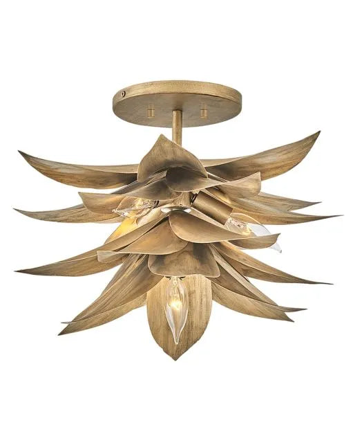 Agave Large Pendant in Burnished Brass